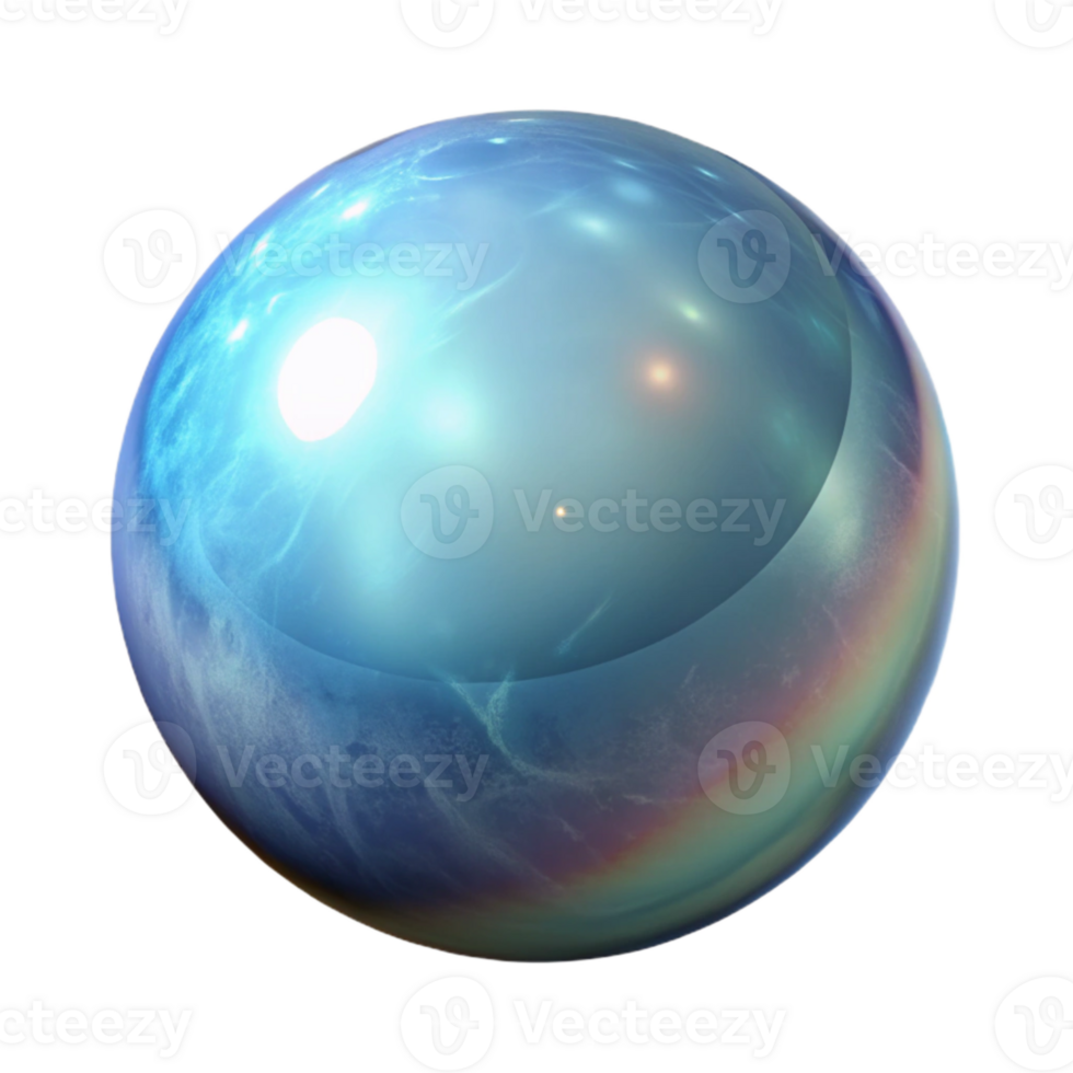 extraordinary vintage Light Caustics on Glass Sphere Isolated original png