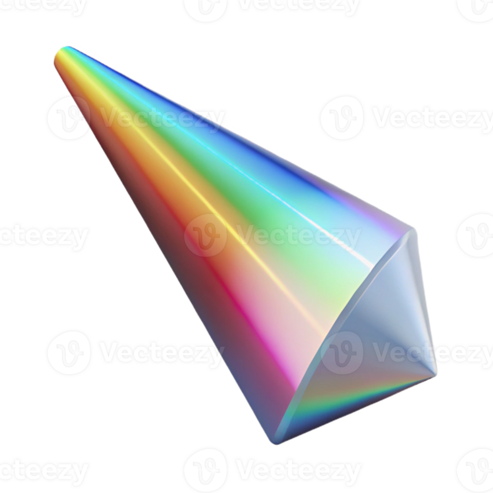 beautiful minimalist Light Diffraction Spectrum Isolated Clear Background premium png