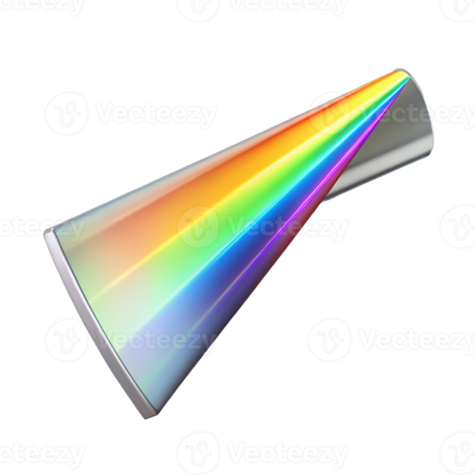 dramatic creative Light Diffraction Spectrum Isolated Clear Background original png