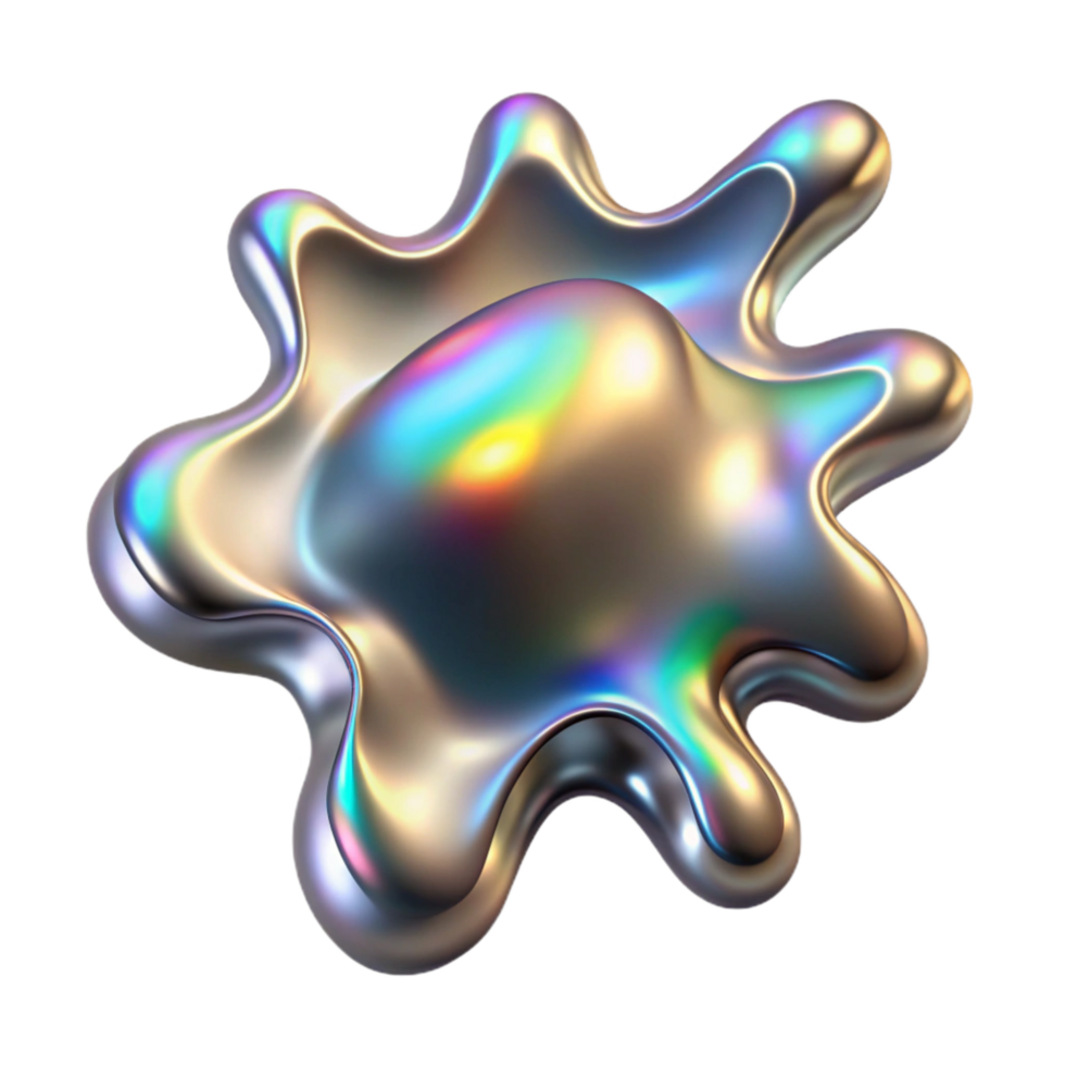 stunning rustic Liquid Metal Splash Cutout on Transparent Background high resolution png