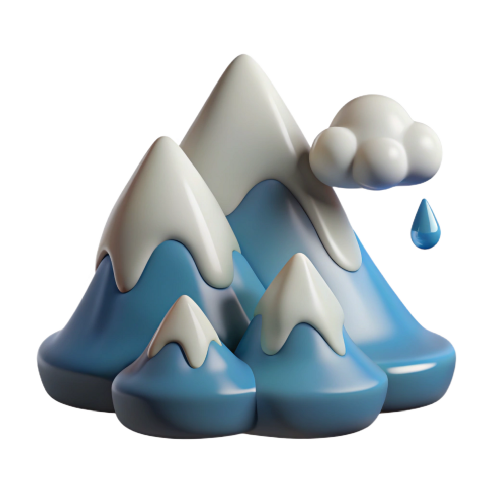 extraordinary abstract Liquid Sky Mountain Peaks Isolated Element png