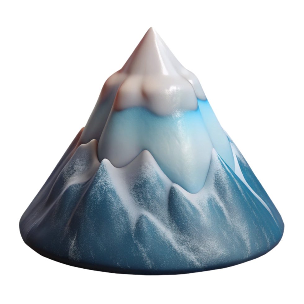 dramatic modern Liquid Sky Mountain Peaks Isolated Element authentic png