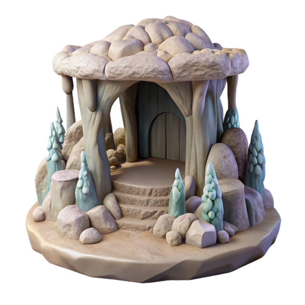 wonderful creative Low Angle Gelid Grotto Interior Isolated original png