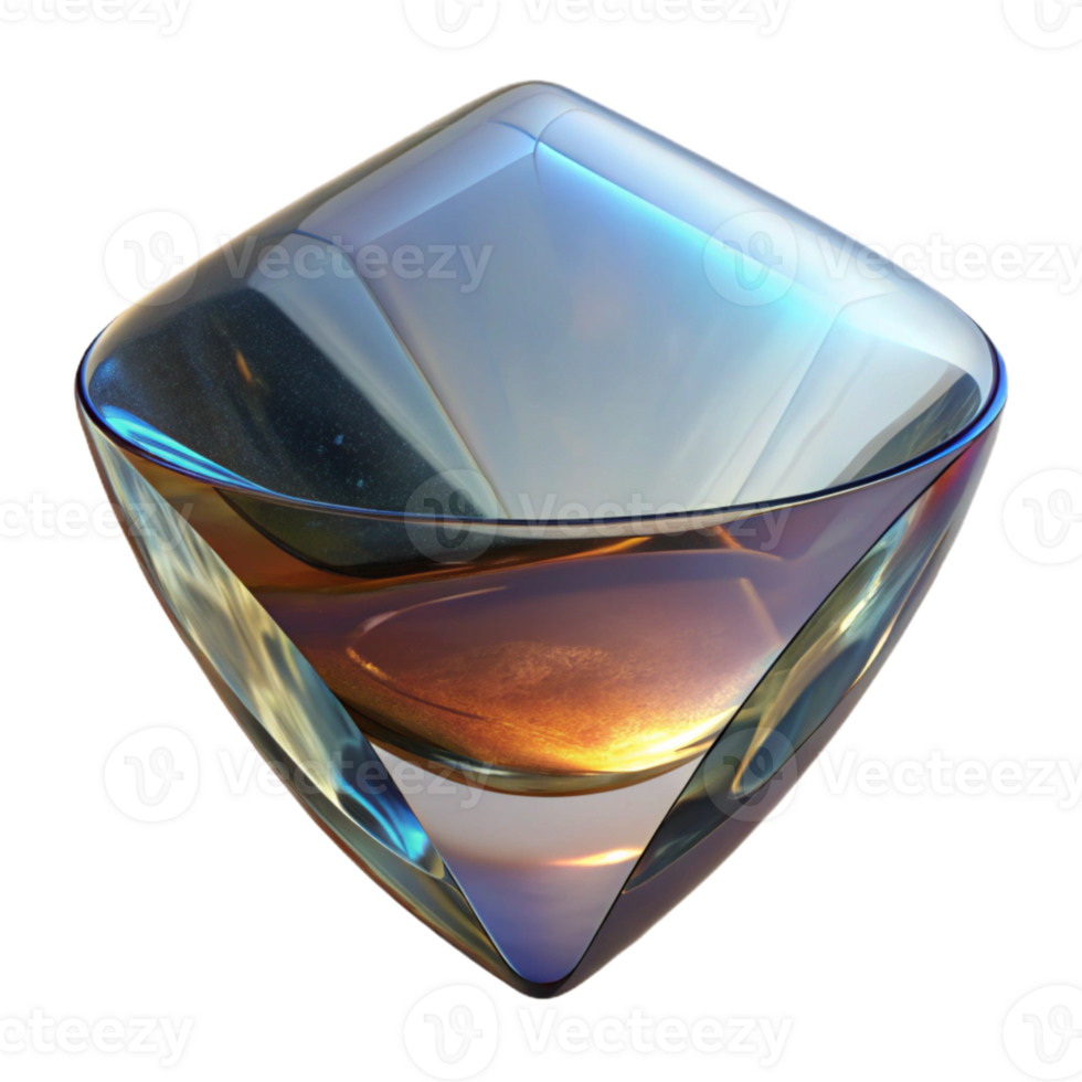 serene vintage Low Angle Glass Distortion Reflection Transparent Background premium png