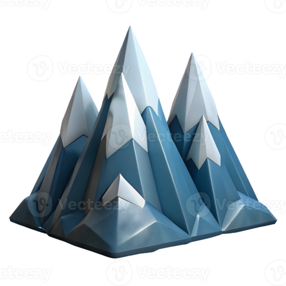 magnificent classic Low Poly Aeropex Ascenders Mountain Landscape Isolated Cutout high resolution png