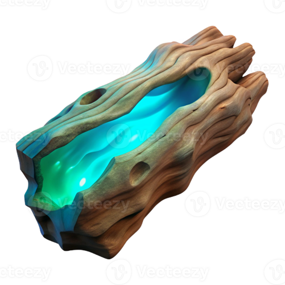 wonderful creative Luminescent Driftwood Fragment Top View Cutout premium png