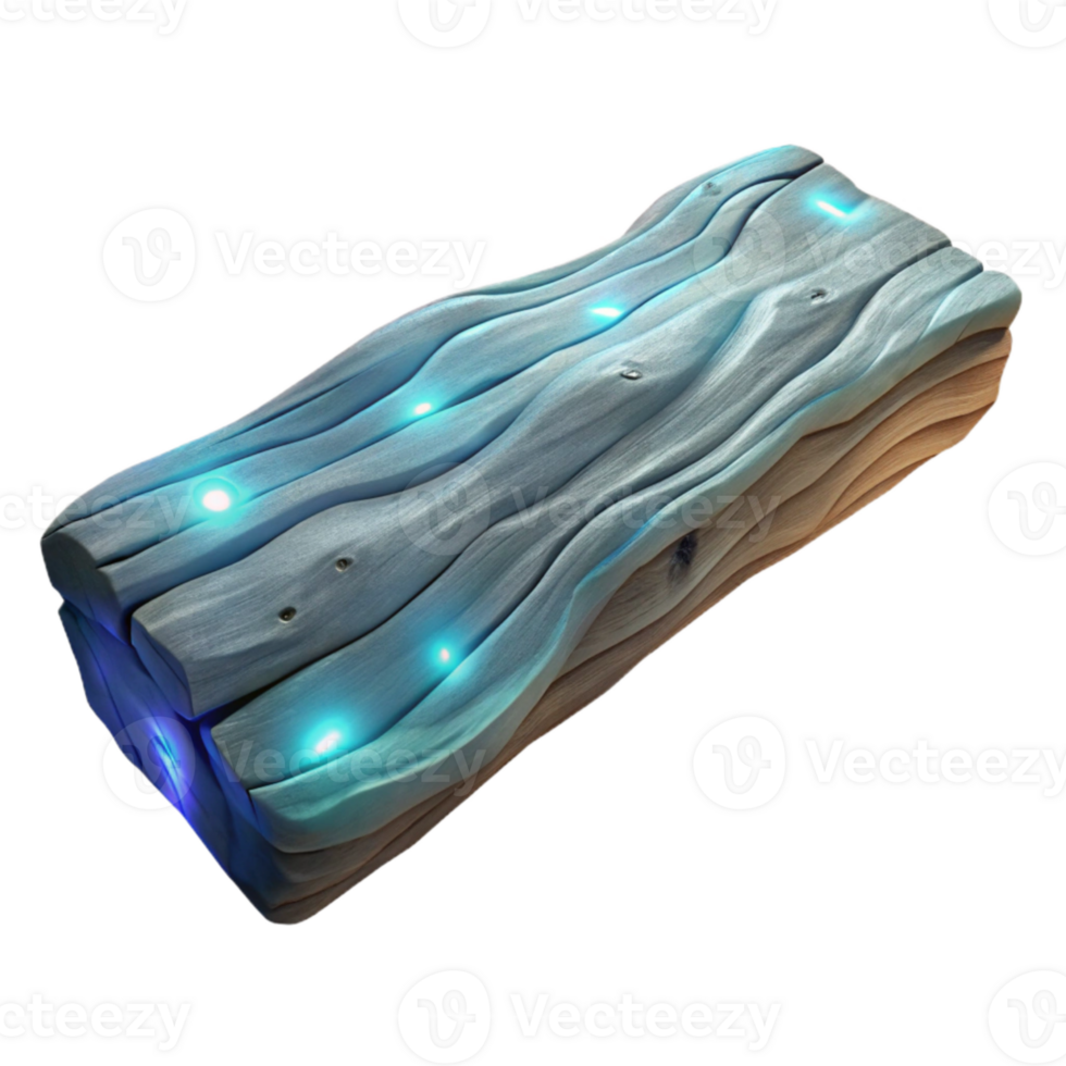serene abstract Luminescent Driftwood Plank Cutout Weathered Texture original png