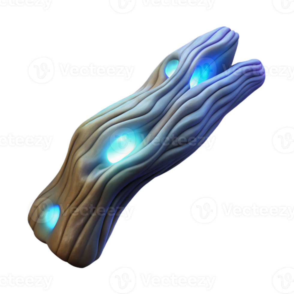 beautiful contemporary Luminescent Driftwood Cutout on Transparent Background professional png