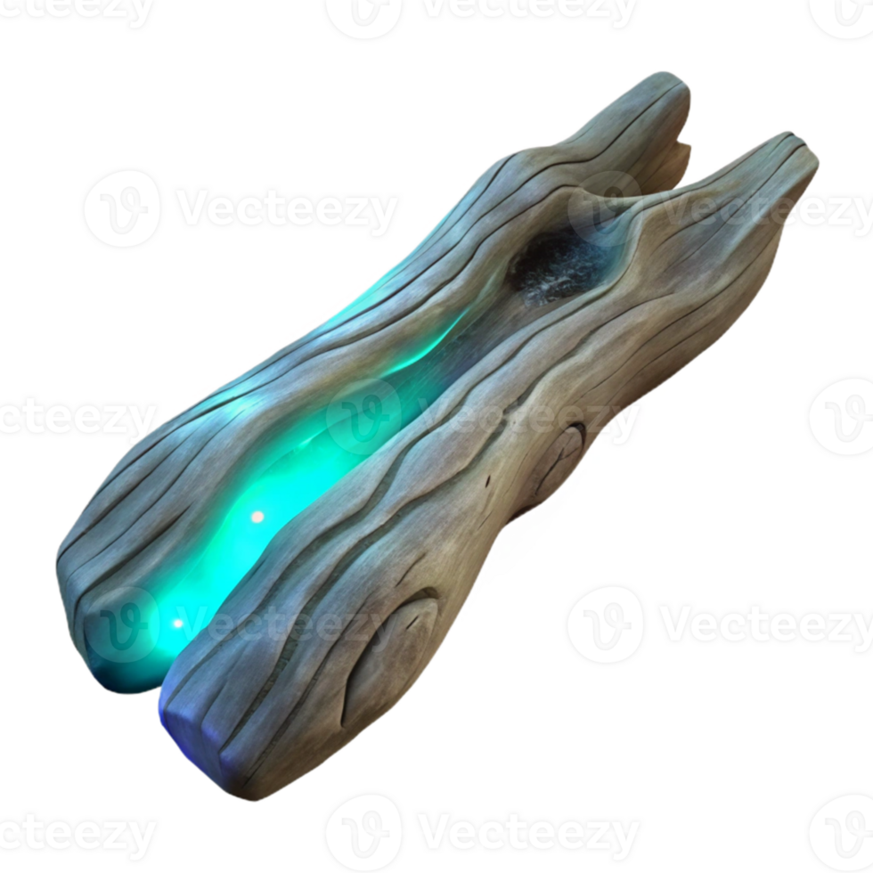 vibrant artistic Luminescent Driftwood Texture Close Up Cutout genuine png