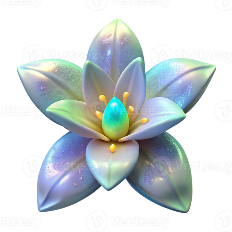 stunning contemporary Luminescent Lyrax Flowers Cutout on Transparent Background high quality png