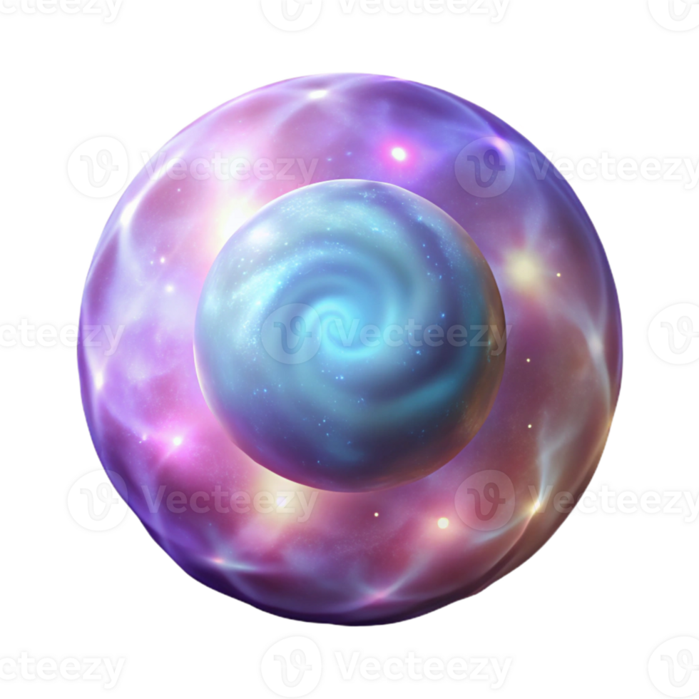 stunning abstract Luminous Cartwheel Nebula Isolated with Soft Glow original png