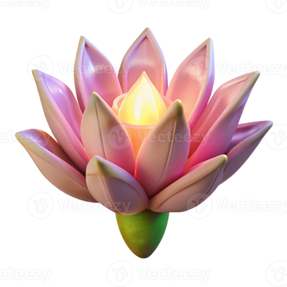 serene artistic Luminous Forest Bloom Side View Transparent Background high quality png