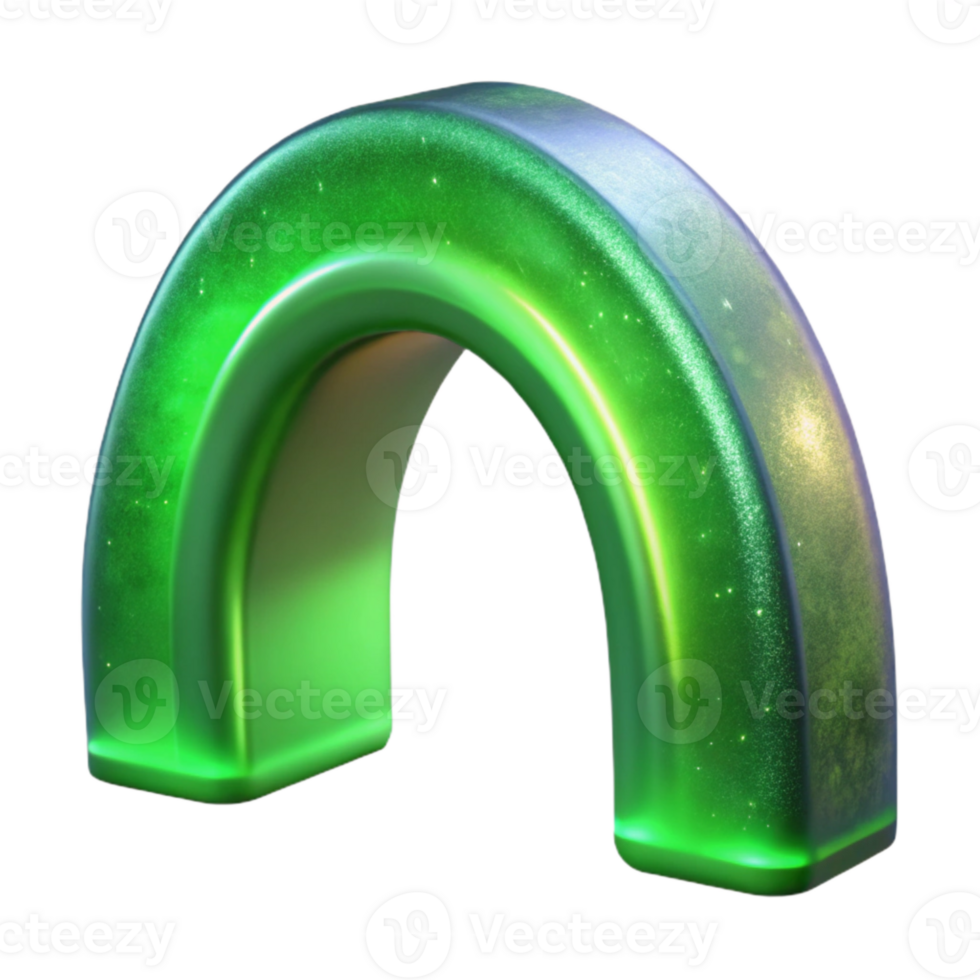 wonderful minimalist Luminous Green Auroral Arch Transparent Element original png