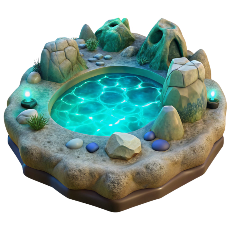 dramatic traditional Luminous Lagoon Transparent Background Underwater Glow png