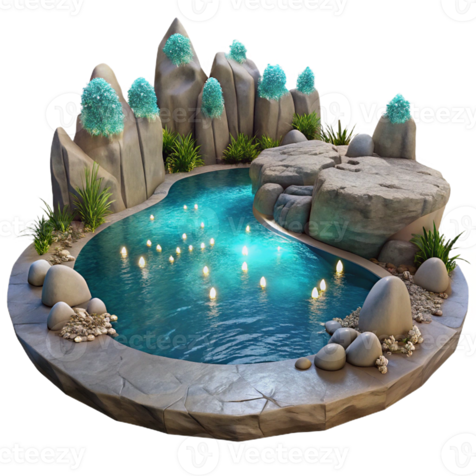 impressive rustic Luminous Lagoon Panorama Transparent Background exclusive png