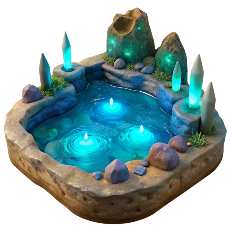 beautiful rustic Luminous Lagoon Transparent Background Underwater Glow png