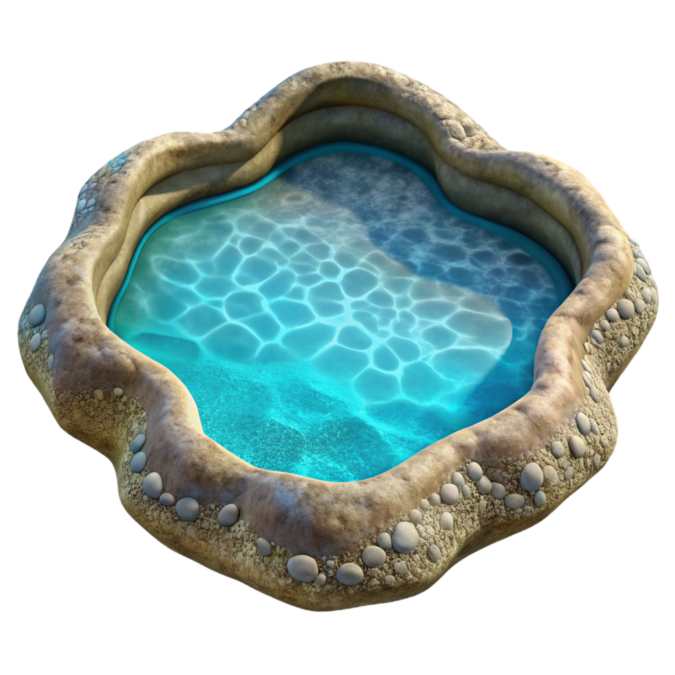 stunning rustic Luminous Lagoon Waters Top View Cutout detailed png