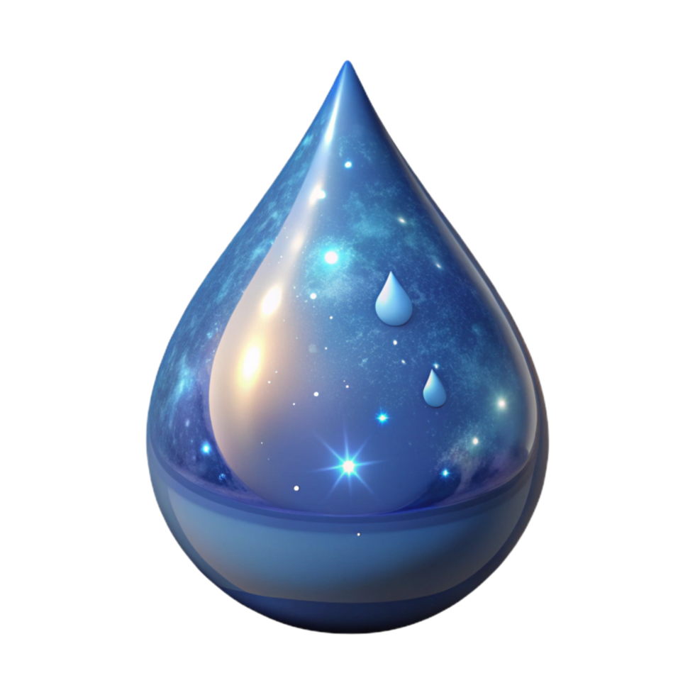 serene creative Luminous Water Transparent Background Starry Sky exclusive png
