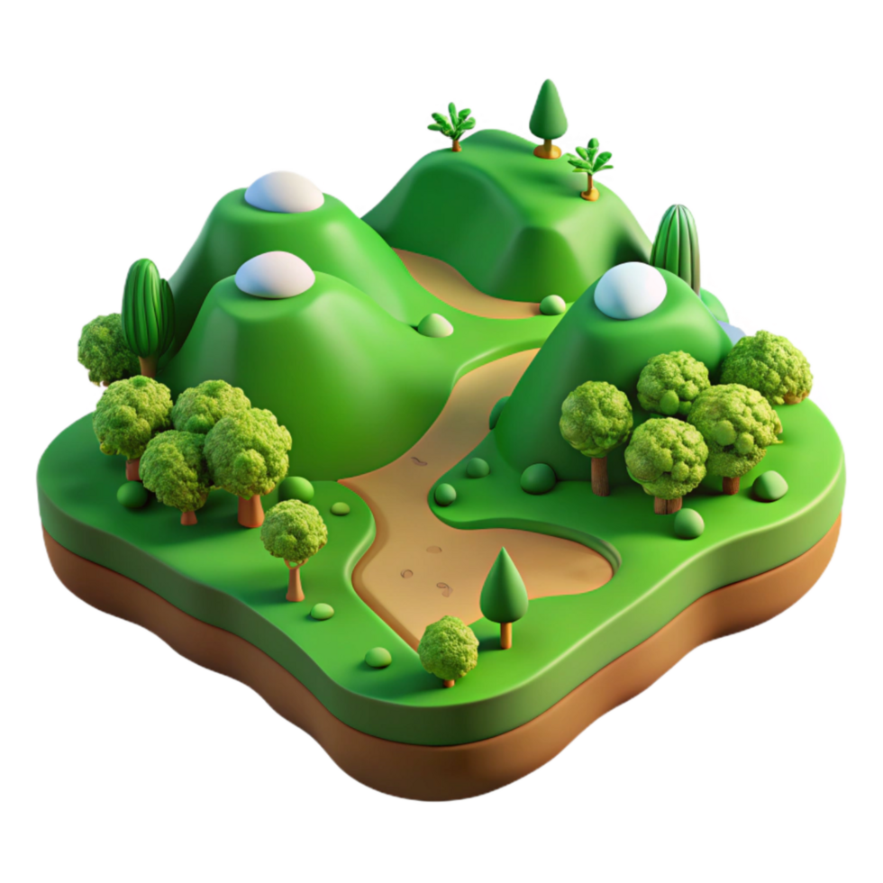 magnificent abstract Lush Green Landscape Cutout Terra Verde Valley View authentic png
