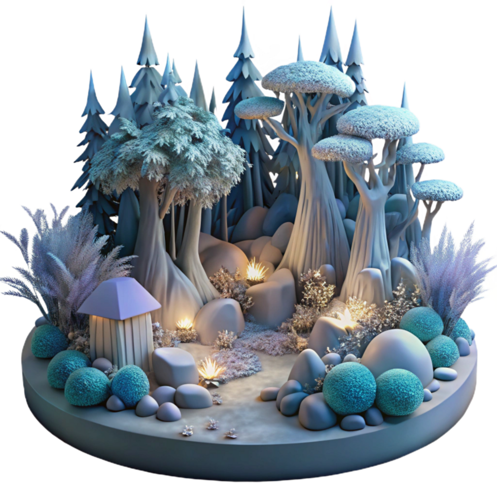 wonderful contemporary Lyrax Luminance Forest Creature Cutout Front View premium png
