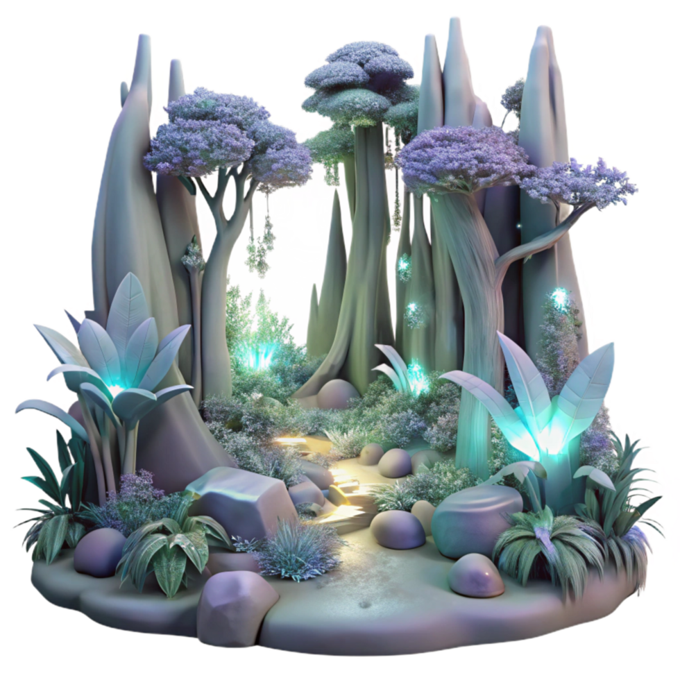 dramatic creative Lyrax Luminance Forest Creature Cutout Front View authentic png