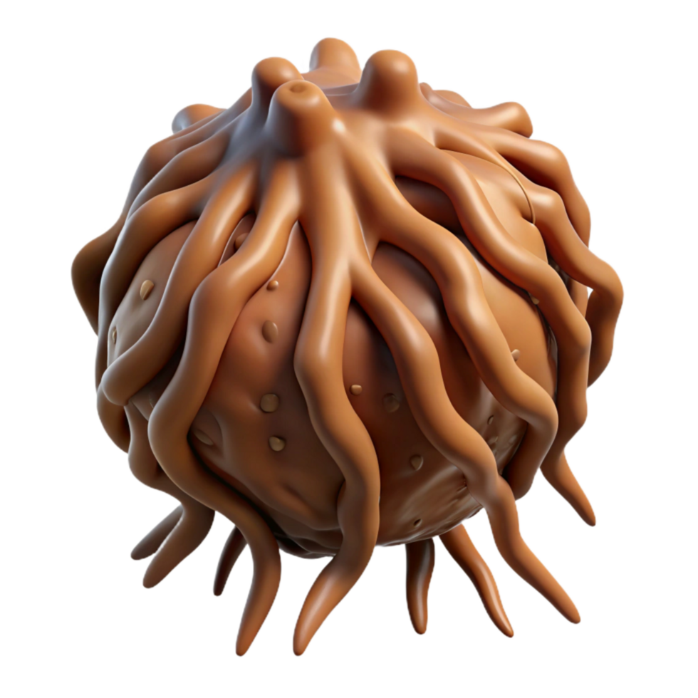 beautiful minimalist Machine Grown Root System Isolated Brown Fibrous Structure authentic png