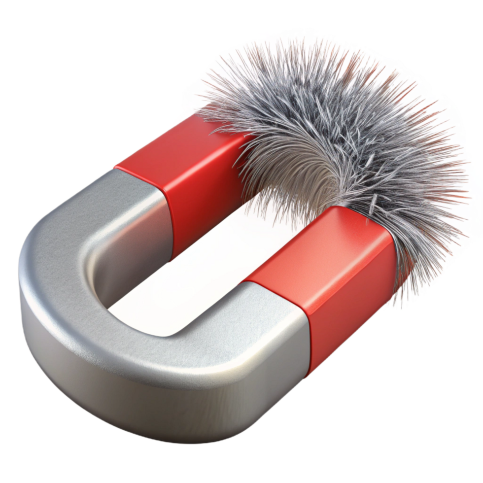 elegant abstract Magnetic Field Lines Iron Filings Isolated professional png