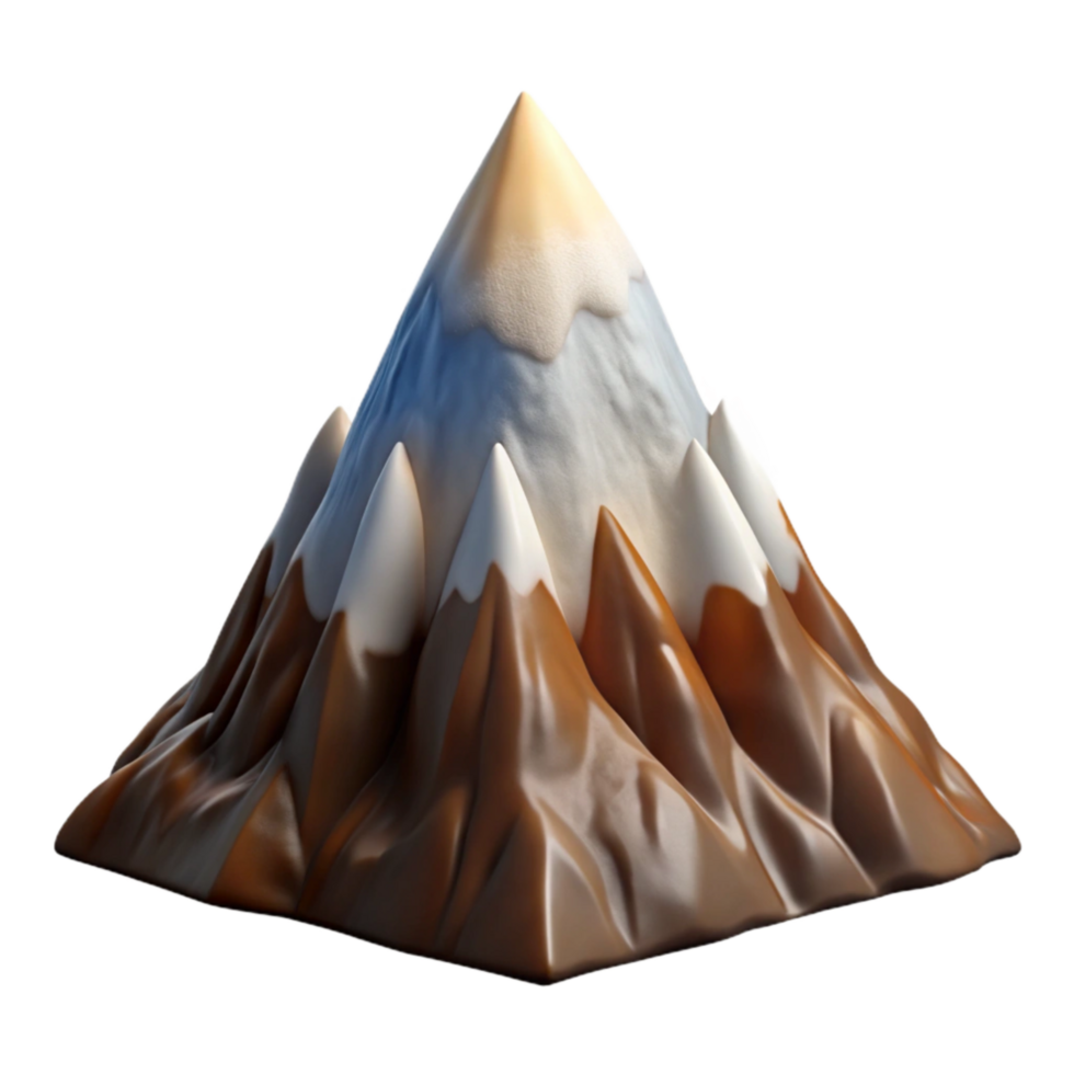 extraordinary traditional Majestic Mountain Peak Cutout with Clear Shadows detailed png