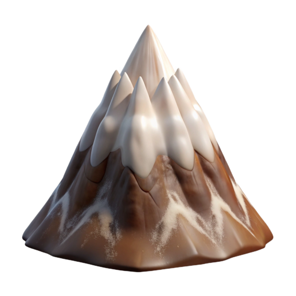 magnificent vintage Majestic Mountain Peak Cutout with Clear Shadows authentic png