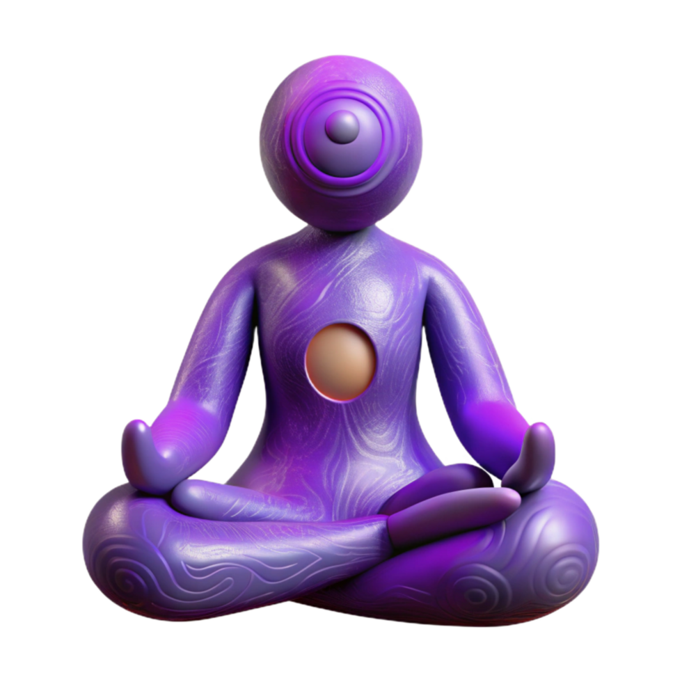 extraordinary vintage Meditation Aura Violet Cutout high resolution png