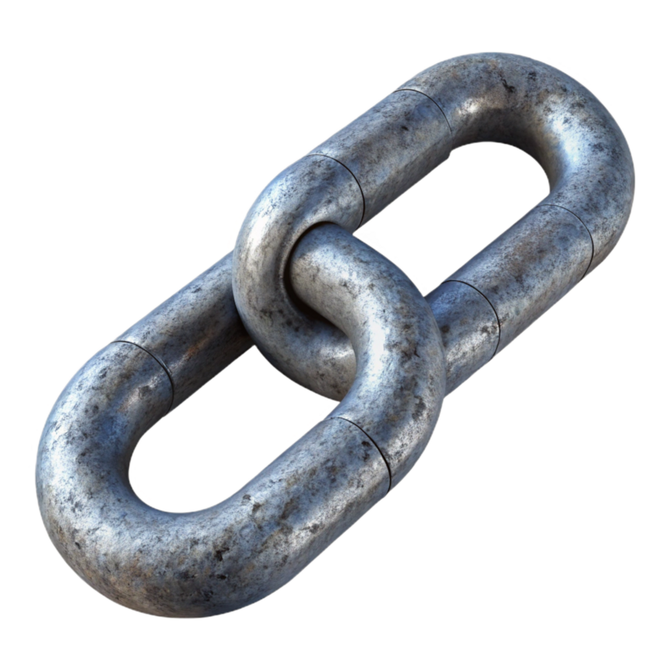 wonderful abstract Metal Chain with Digital Links Cutout png