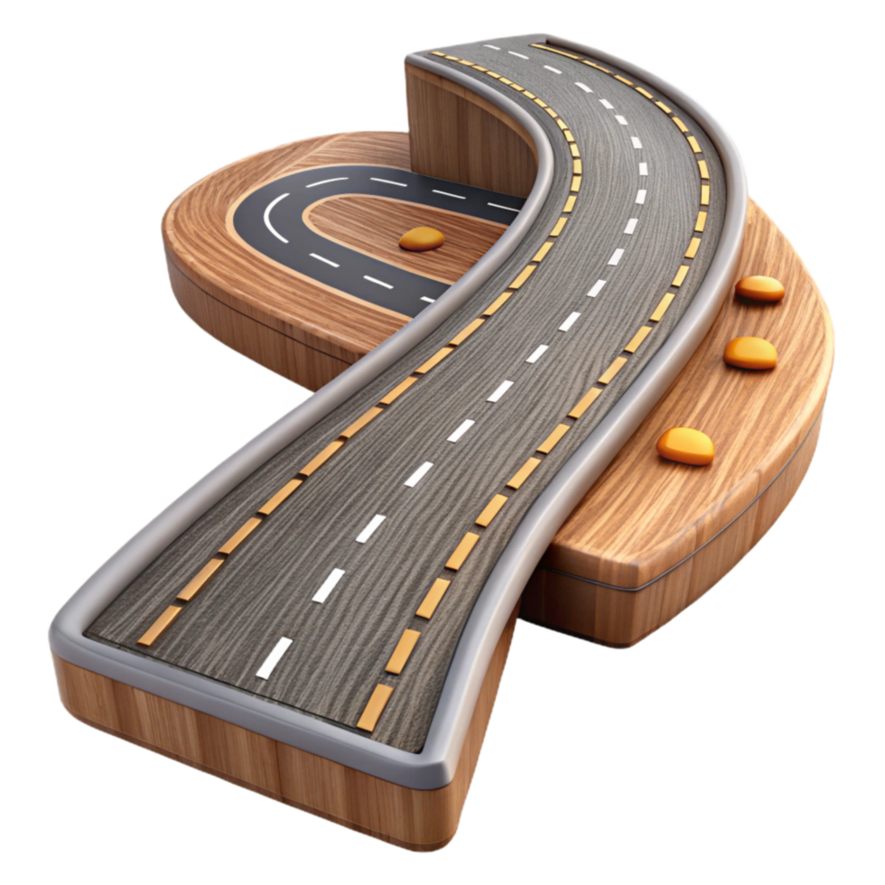magnificent traditional Merging Roads Realistic Perspective Isolated Element png