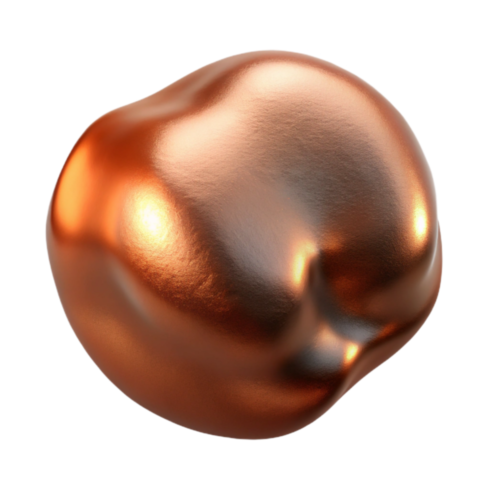 extraordinary classic Metallic Blob Copper Sheen Isolated Element exclusive png