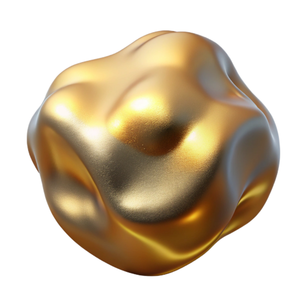 wonderful modern Metallic Blob Gold Sheen Cutout genuine png