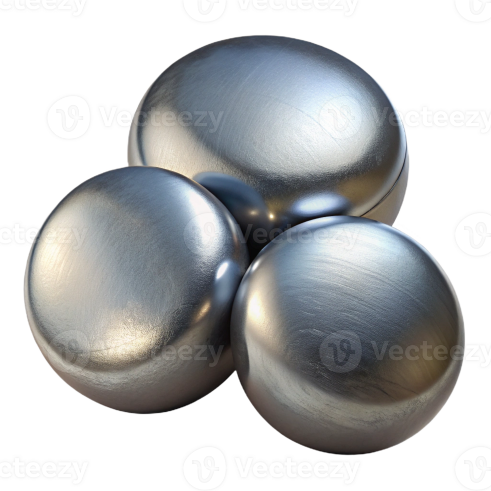 stunning rustic Metallic Circles with Reflective Surface Isolated png