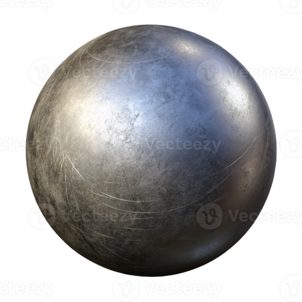 impressive creative Metallic Sphere Texture Isolated with High Resolution detailed png