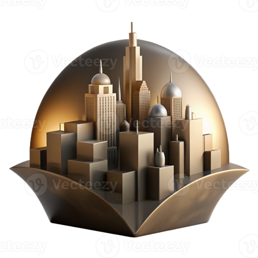 vibrant creative Metropolis Silhouette Isolated Dark Skyline on Transparent Background professional png