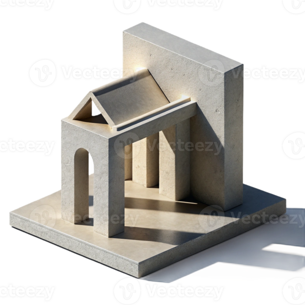 extraordinary classic Minimalist Architecture Shadow Play Cutout high quality png
