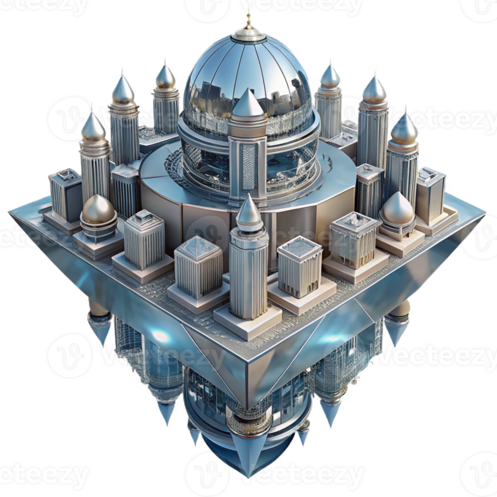 wonderful minimalist Mirrored City Transparent with Symmetrical Design exclusive png