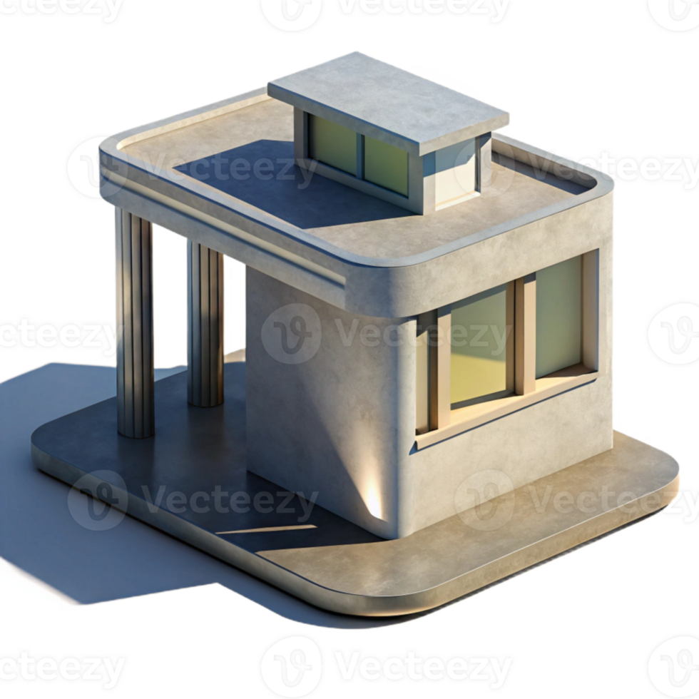 vibrant traditional Modern Architecture Shadow Detail Isolated original png