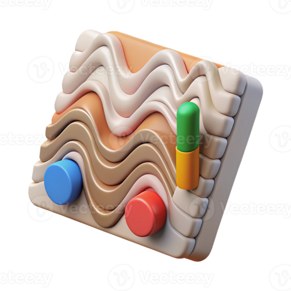 stunning creative Modern Seismic Data Chart Isolated Element original png