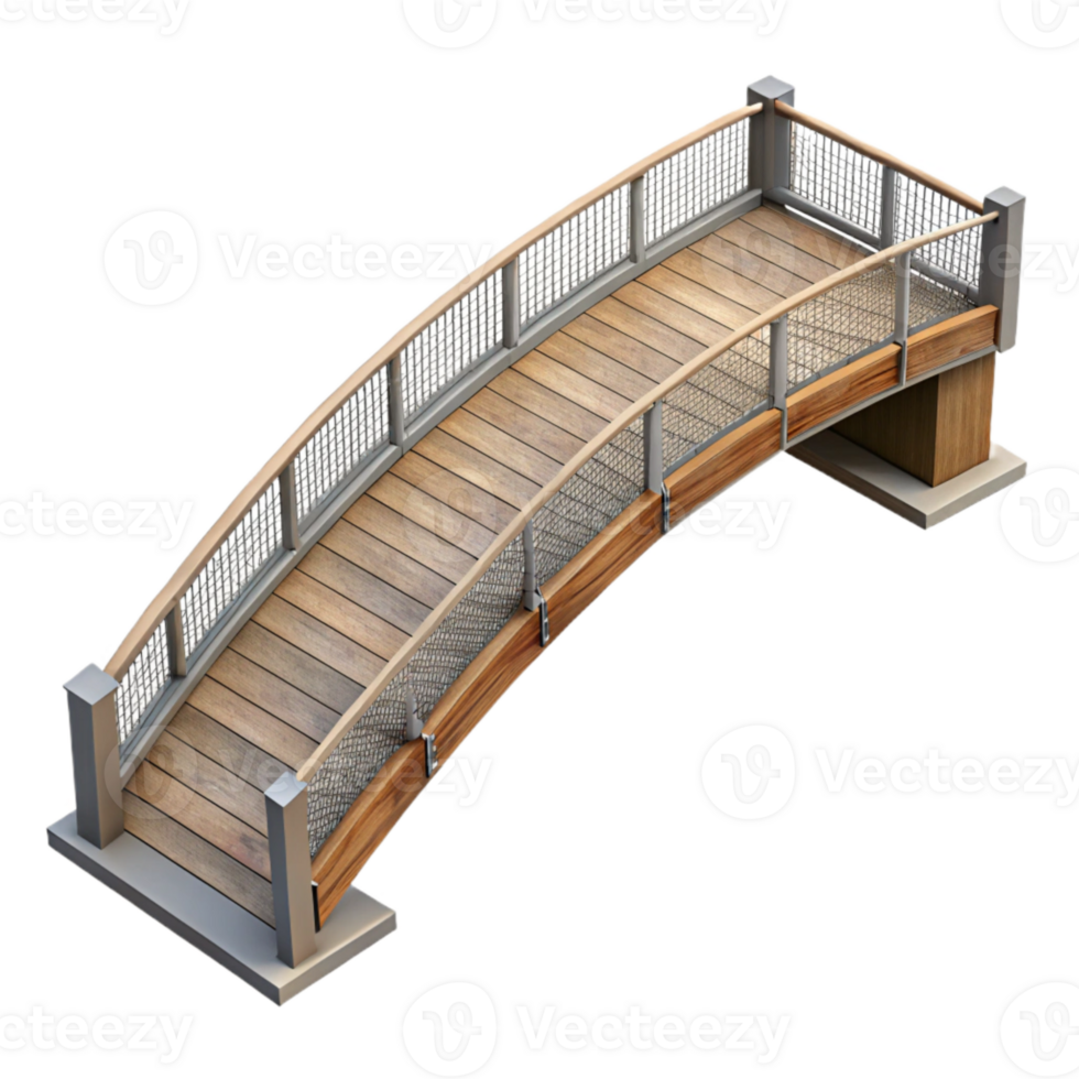 serene classic Modern Pedestrian Bridge Top View Transparent png