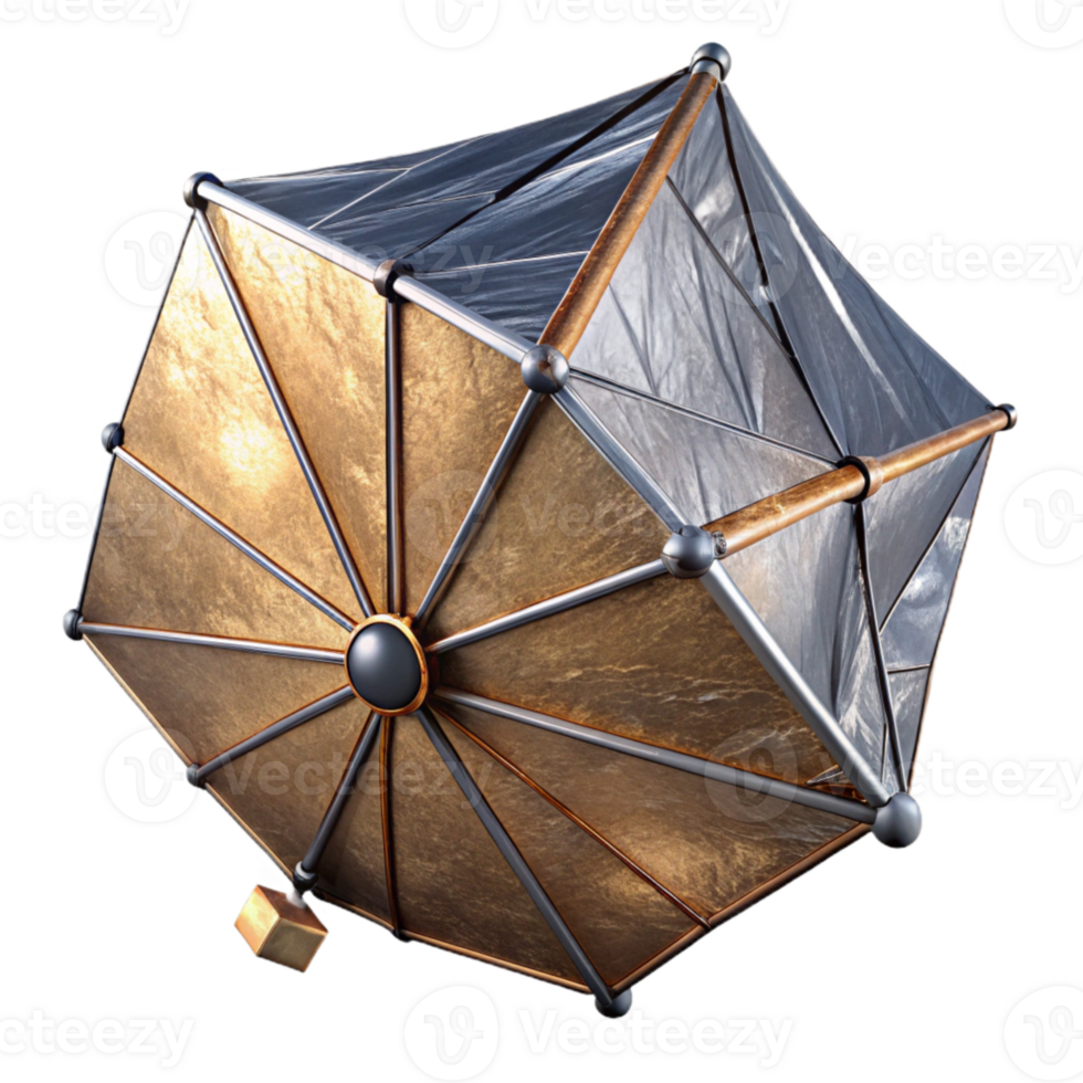 stunning creative Modern Solar Sail Concept Cutout with Shadow Detail high resolution png