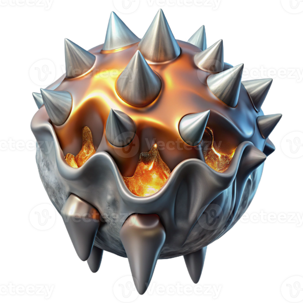 stunning contemporary Molten Metal and Ice Collision Front View Transparent Cutout exclusive png
