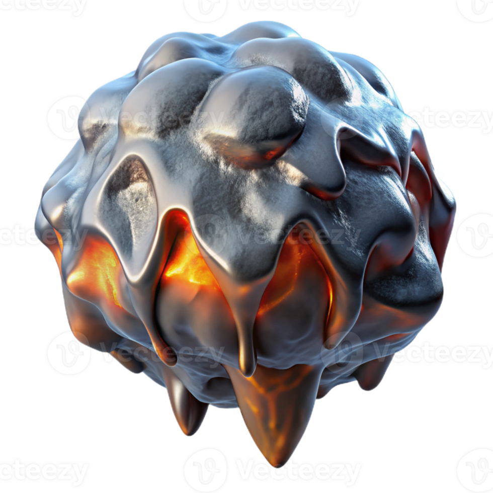 extraordinary classic Molten Metal and Ice Collision Front View Transparent Cutout high quality png