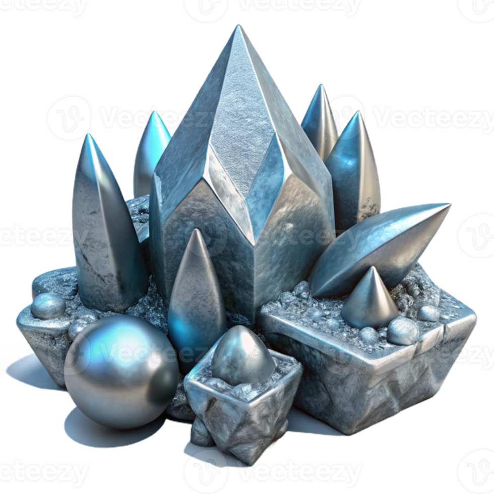 serene classic Molten Metal and Ice Collision Front View Transparent Cutout high quality png