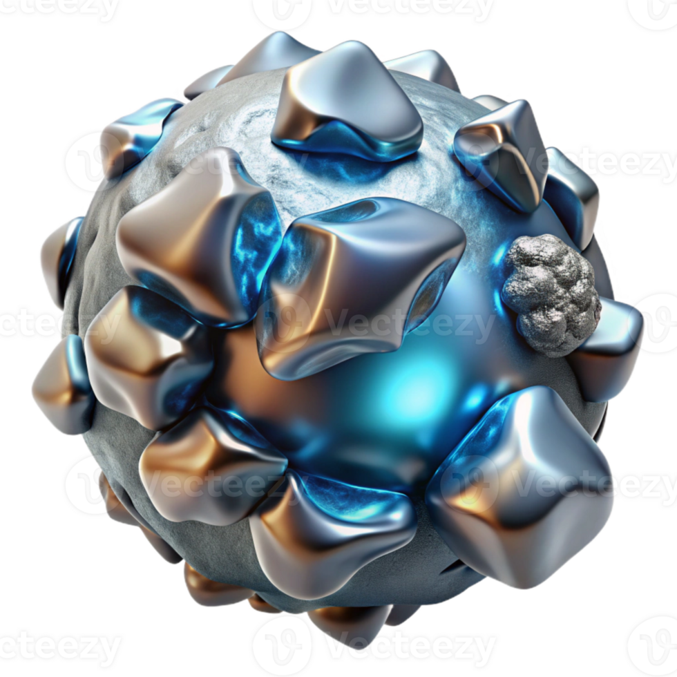 serene minimalist Molten Metal and Ice Collision Front View Transparent Cutout high quality png