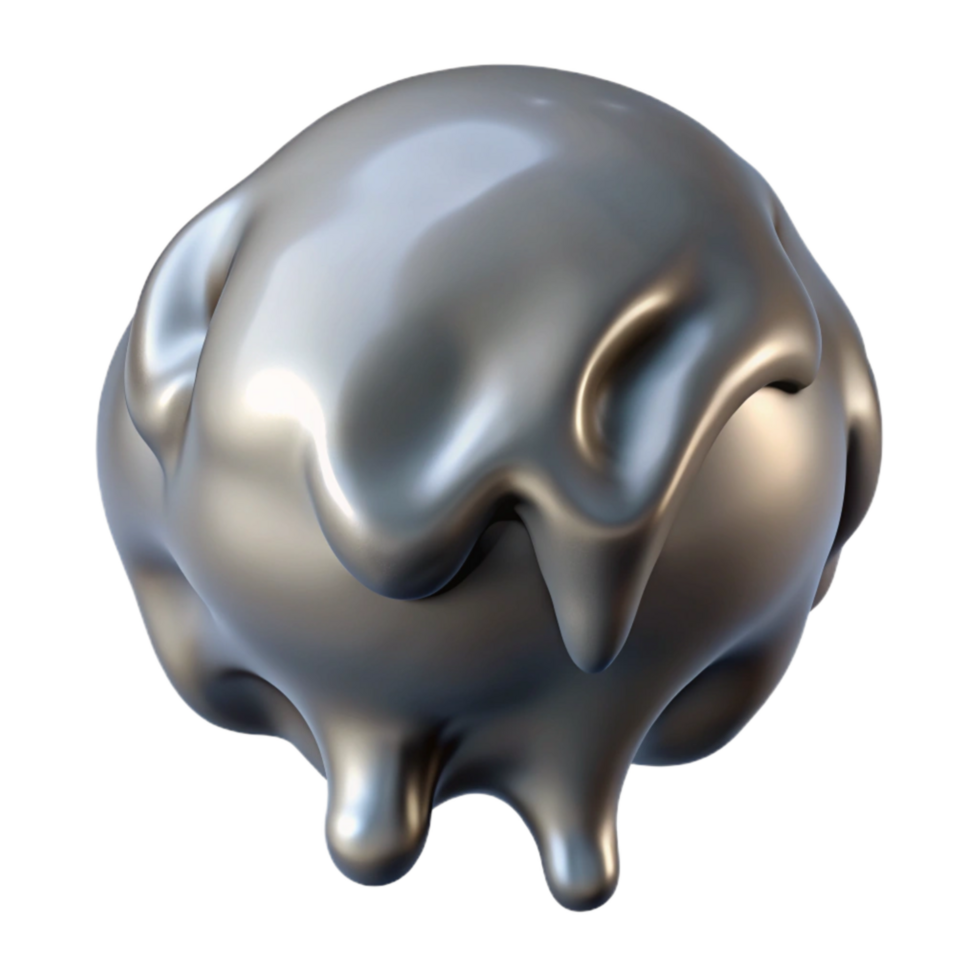serene rustic Molten Titanium Pour Isolated with Gray Hue exclusive png