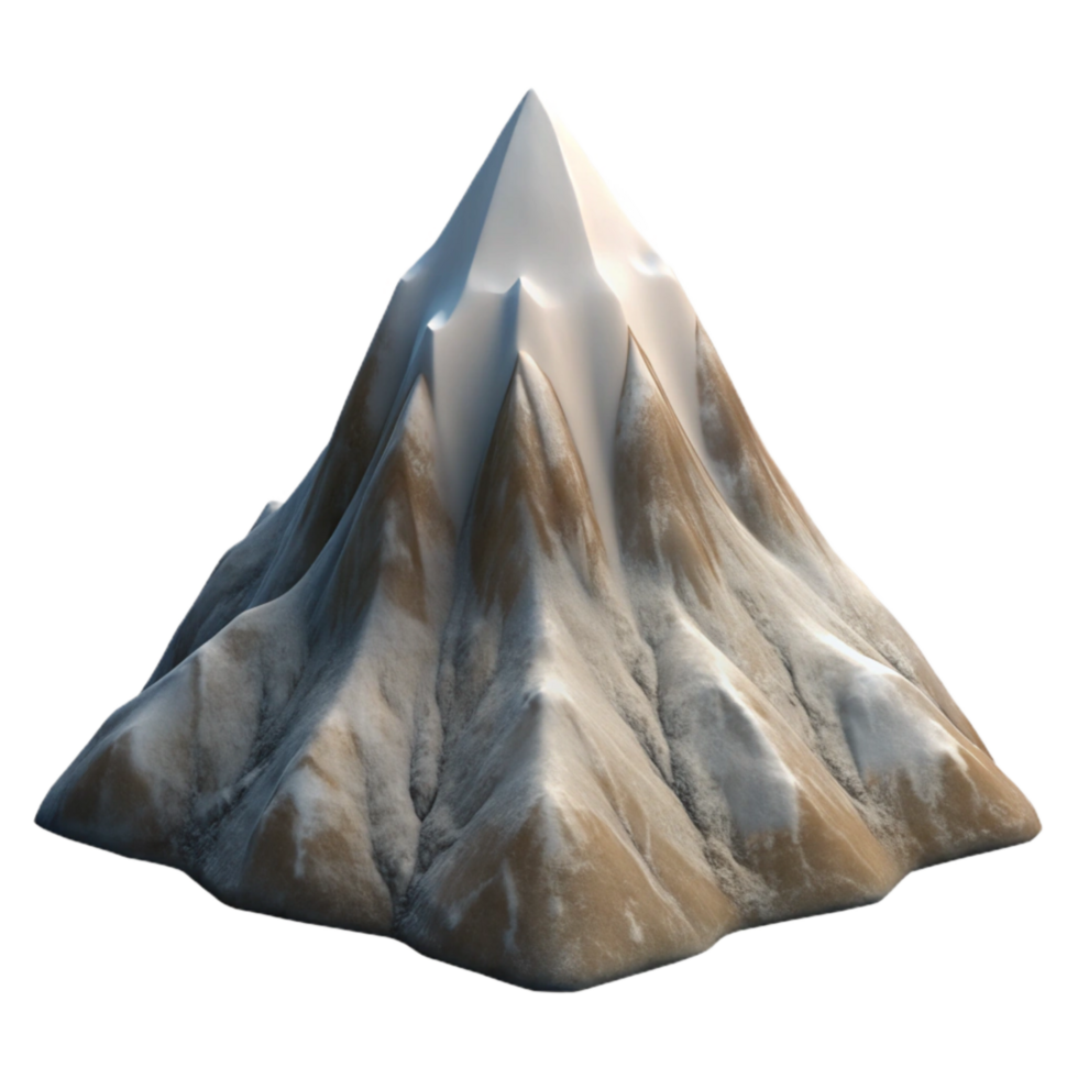 dramatic vintage Mountain Peak Transparent Background with Aerial Perspective png