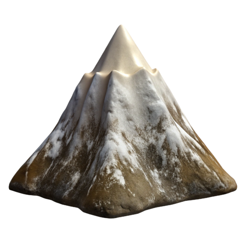 elegant traditional Mountain Peak Cutout with Realistic Textures Isolated detailed png